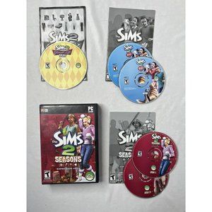 The Sims 2 (For PC)  Expansion Packs Lot of 3 Seasons, Glamour Life Stuff, Pets